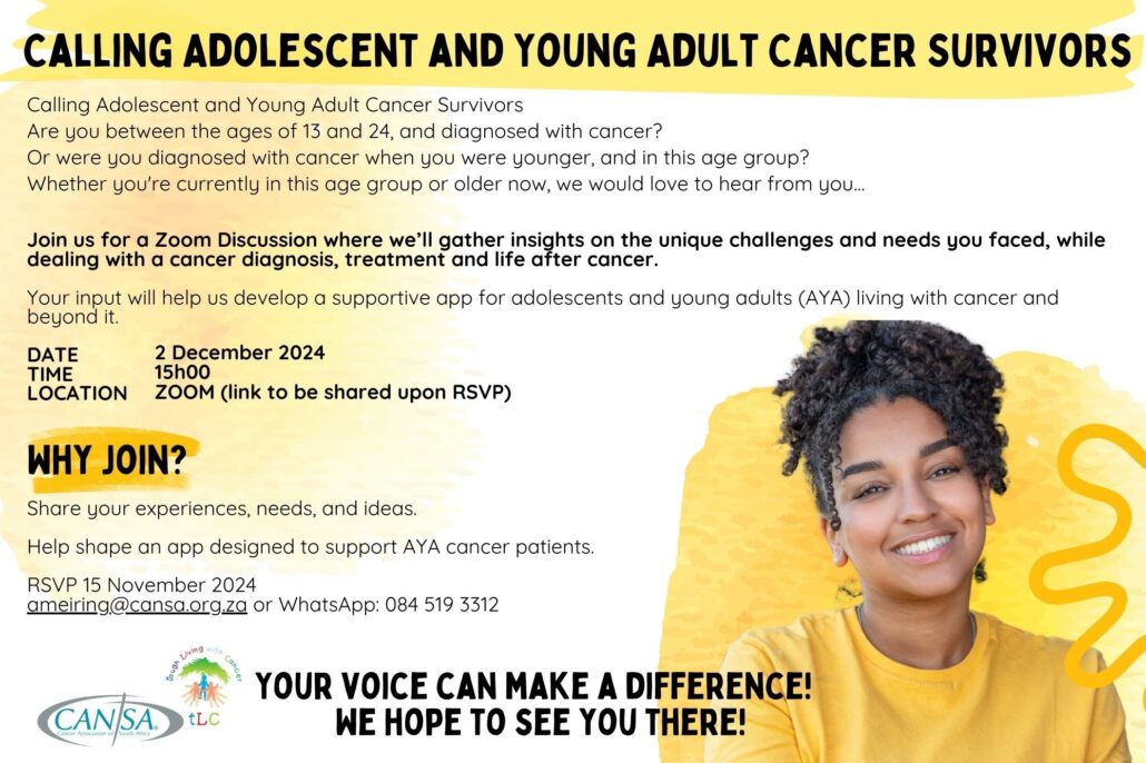 2 December 2024 - You Are Invited! Adolescents and Young Adult Cancer ...